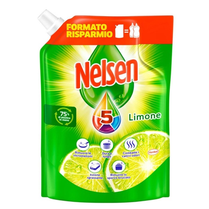 Detersivo Piatti Nelsen Ecoricarica Limone 1,8 lt
