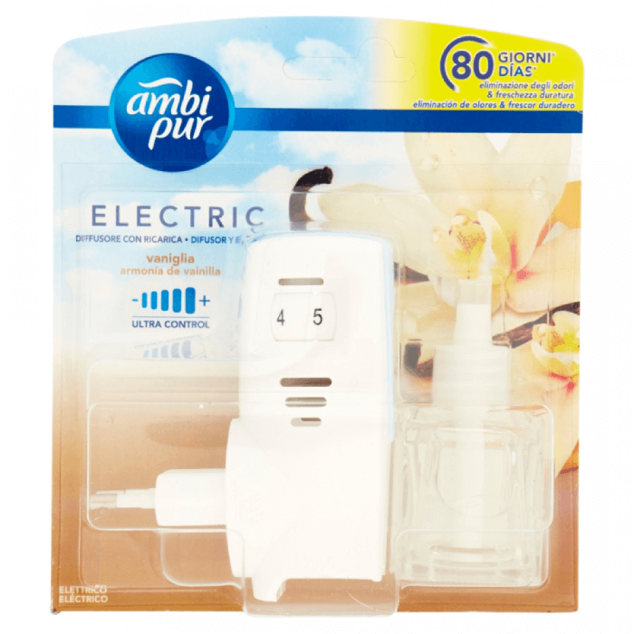 Deodorante per Ambienti Ambipur Electric Vaniglia + Ricarica 80 Giorni